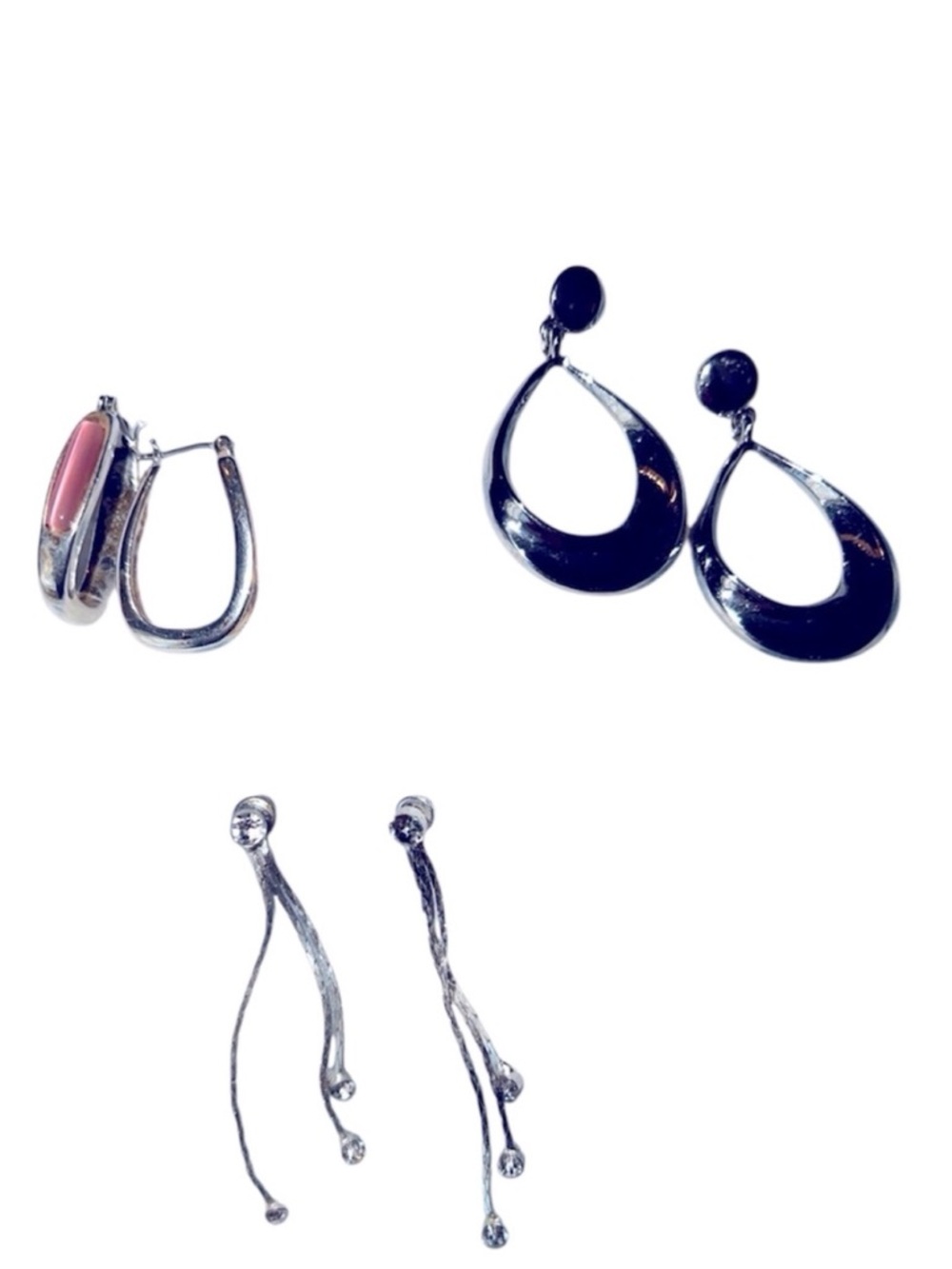 Last call-3 Pair of Fashion Costume Earrings